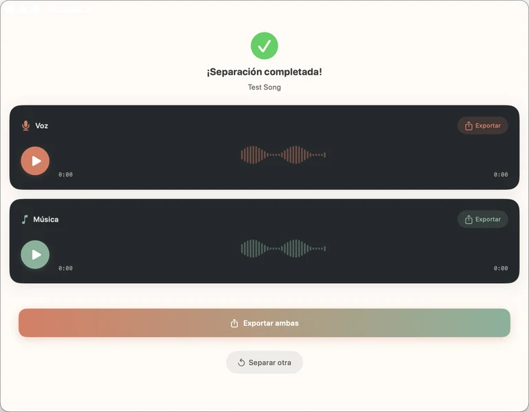 Progreso del procesamiento